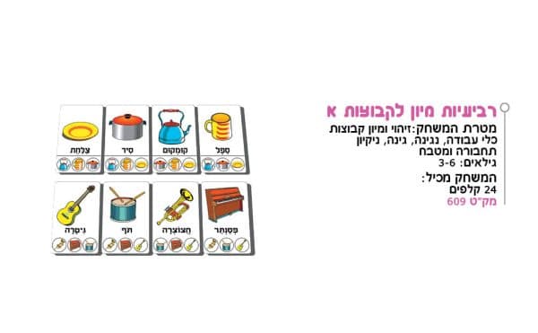 רביעיות מיון לקבוצות א'