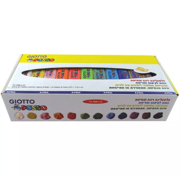 סט פלסטלינה 10 גוונים 250 גרם.